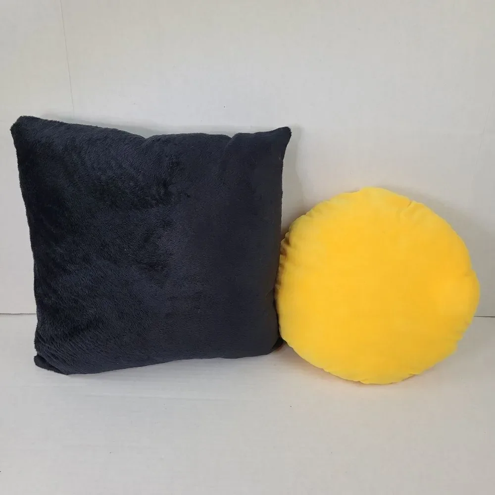 Nerd Girl and Reversible Sequins‎ Emoji Pillow Set